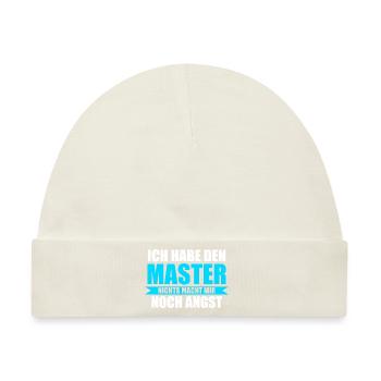 Master Prüfung Masterabschluss Geschenk - Baby Premium Organic Mütze - Naturweiß - Vorne