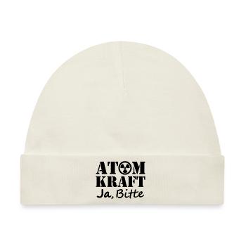 Atomkraft, Ja bitte, Ja zu Kernenergie - Baby Premium Organic Mütze - Naturweiß - Vorne