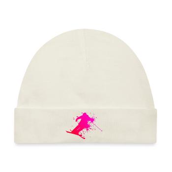 Freestyle Ski Herren Slopestyle Ski Freestyle - Baby Premium Organic Mütze - Naturweiß - Vorne