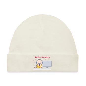Junior Developer - Baby Premium Organic Mütze - Naturweiß - Vorne