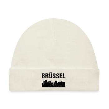 Brüssel Skyline - Baby Premium Organic Mütze - Naturweiß - Vorne