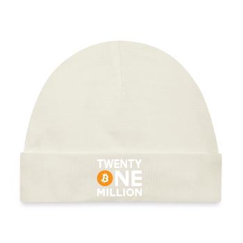 Bitcoin Twenty One Million - Baby Premium Organic Mütze - Naturweiß - Vorne