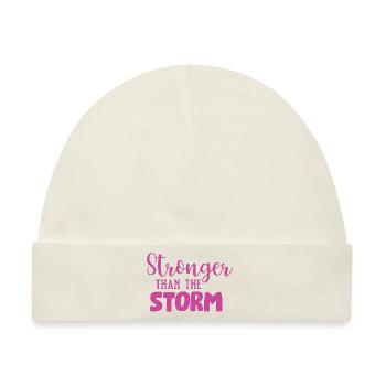 Stärker als der Sturm - Baby Premium Organic Mütze - Naturweiß - Vorne