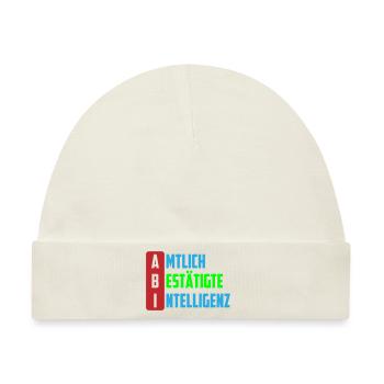 ABI amtlich bestaitigt intelligenz farben änderbar - Baby Premium Organic Mütze - Naturweiß - Vorne
