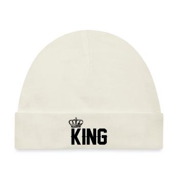 king - Baby Premium Organic Mütze - Naturweiß - Vorne