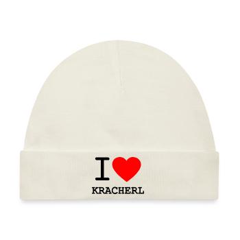 i love Kracherl - ich liebe Limonade - Baby Premium Organic Mütze - Naturweiß - Vorne
