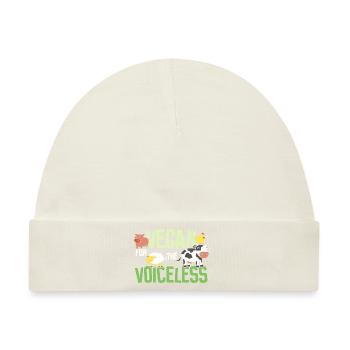 Vegan for the Voiceless - Baby Premium Organic Mütze - Naturweiß - Vorne