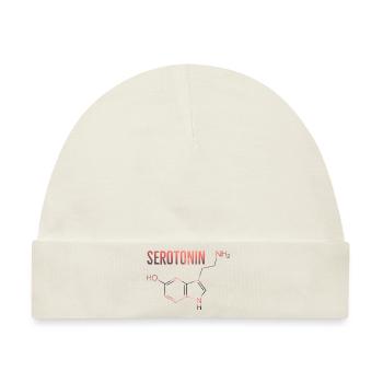 Serotonin-Molekül - Baby Premium Organic Mütze - Naturweiß - Vorne