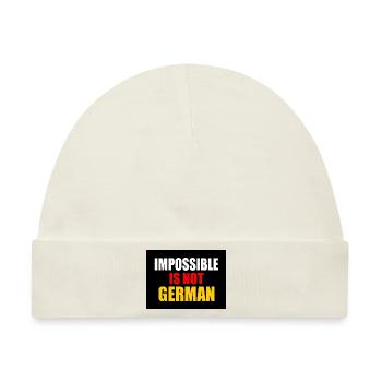 impossible is not german - deutschland - Baby Premium Organic Mütze - Naturweiß - Vorne