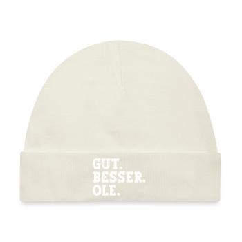 Gut Besser Ole Lustiger Spruch Name Ole - Baby Premium Organic Mütze - Naturweiß - Vorne