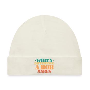 Was für einen Unterschied ein Bob macht - Baby Premium Organic Mütze - Naturweiß - Vorne