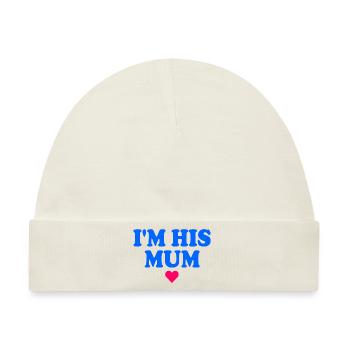im his mom - Baby Premium Organic Mütze - Naturweiß - Vorne