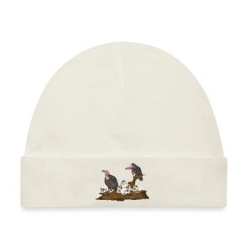 Totenkopf Raubvögel Greifvogel Geschenk Geier - Baby Premium Organic Mütze - Naturweiß - Vorne