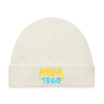 Single 1960 - Baby Premium Organic Mütze - Naturweiß - Vorne