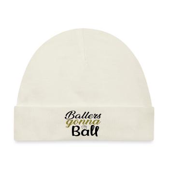 Ballers gonna Ball Basketball - Baby Premium Organic Mütze - Naturweiß - Vorne