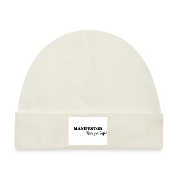 Human Design Energietyp Strategie Manifestor - Baby Premium Organic Mütze - Naturweiß - Vorne