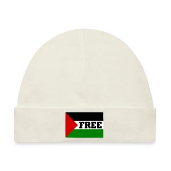 Free palestine - Baby Premium Organic Mütze - Naturweiß - Vorne