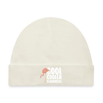 Cool Cooler Flamingos - Baby Premium Organic Mütze - Naturweiß - Vorne