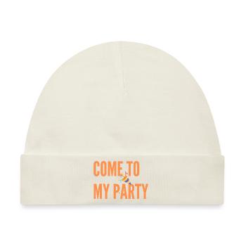 Komm zu meiner Party - Baby Premium Organic Mütze - Naturweiß - Vorne