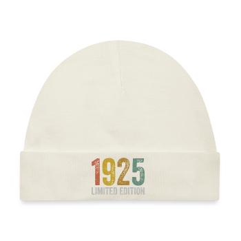 Jahrgang 1925 Limited Edition Geburtstag - Baby Premium Organic Mütze - Naturweiß - Vorne