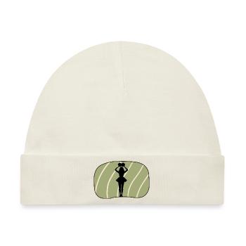 Girlie Mädchen Mädchen - Baby Premium Organic Mütze - Naturweiß - Vorne