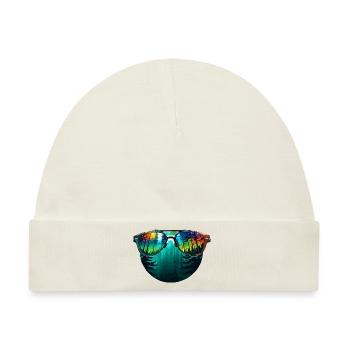 Sonnenbrille / Reflektion / Wald / Spiegelung - Baby Premium Organic Mütze - Naturweiß - Vorne