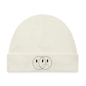 Sad-Smile - Baby Premium Organic Mütze - Naturweiß - Vorne