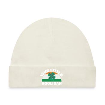 St. Patricks Day Kleiner Hooligan Lustig - Baby Premium Organic Mütze - Naturweiß - Vorne