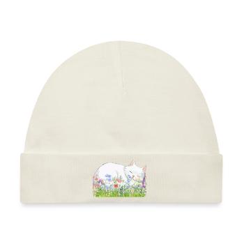 Schlafende Katze - Baby Premium Organic Mütze - Naturweiß - Vorne