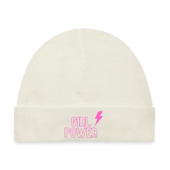 Girl Power blitz - Baby Premium Organic Mütze - Naturweiß - Vorne