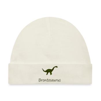 Brontosaurus Dino - Baby Premium Organic Mütze - Naturweiß - Vorne