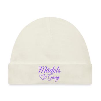 mädels gang - Baby Premium Organic Mütze - Naturweiß - Vorne