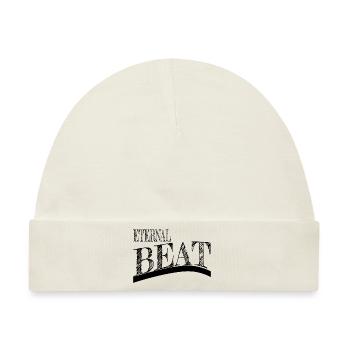 present idea sayings rhythm geek timeless elegance - Baby Premium Organic Mütze - Naturweiß - Vorne