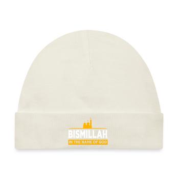 Muslim Bismillah - Baby Premium Organic Mütze - Naturweiß - Vorne