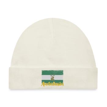 Andalusien Flagge Iberische Halbinsel Sevilla - Baby Premium Organic Mütze - Naturweiß - Vorne