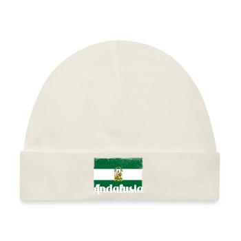 Andalusien Flagge Iberische Halbinsel Sevilla - Baby Premium Organic Mütze - Naturweiß - Vorne