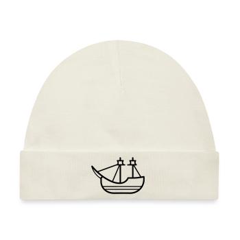 Piratenschiff - Baby Premium Organic Mütze - Naturweiß - Vorne