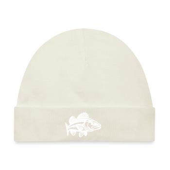 Eleganter Zander Fisch - Baby Premium Organic Mütze - Naturweiß - Vorne