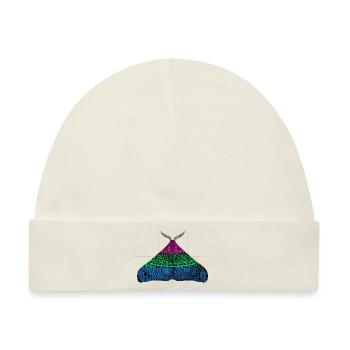 Polysexuell pride Motte Motiv A - Baby Premium Organic Mütze - Naturweiß - Vorne