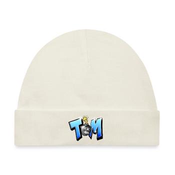 Graffiti Name TOM Druckbar auf allem! - Baby Premium Organic Mütze - Naturweiß - Vorne