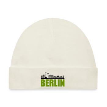 berlin skyline - Baby Premium Organic Mütze - Naturweiß - Vorne