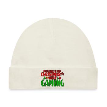 Most Likely To Miss Christmas While Gaming - Baby Premium Organic Mütze - Naturweiß - Vorne