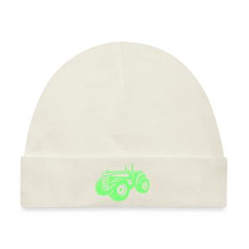 Traktor Fahrzeug - Baby Premium Organic Mütze - Naturweiß - Vorne