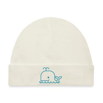 Whale - Baby Premium Organic Mütze - Naturweiß - Vorne