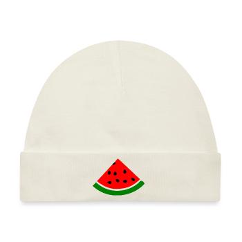 Wassermelone - Baby Premium Organic Mütze - Naturweiß - Vorne
