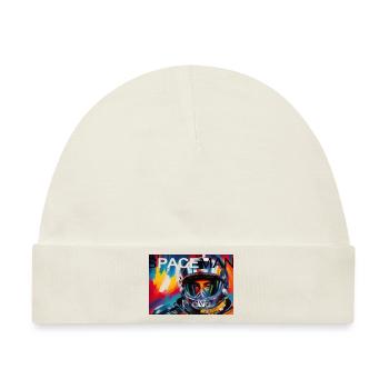 Spaceman b4 600DPI - Baby Premium Organic Mütze - Naturweiß - Vorne