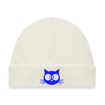 Neugierige Katze Guckt Lustig Ulkig Albern Komisch - Baby Premium Organic Mütze - Naturweiß - Vorne