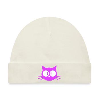 Neugierige Katze Guckt Lustig Ulkig Albern Komisch - Baby Premium Organic Mütze - Naturweiß - Vorne