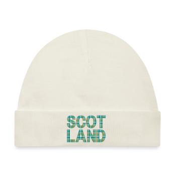 Schottland Tartan Schriftzug Dudelsack Highlands - Baby Premium Organic Mütze - Naturweiß - Vorne