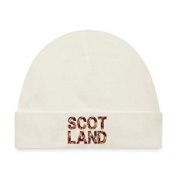 Schottland Tartan Schriftzug Dudelsack Highlands - Baby Premium Organic Mütze - Naturweiß - Vorne